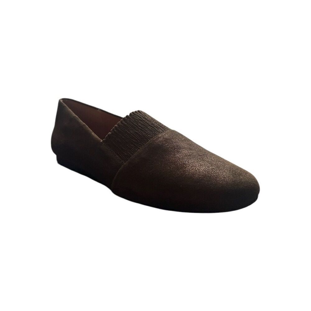 Gentle Souls by Kenneth Cole Women's Eugene Ruffle Slipper Loafer Brown Sz 6 NWB